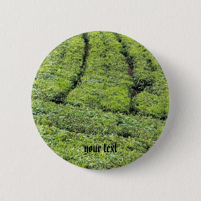 Bóton Redondo 5.08cm jardins de chá de Munnar em  (Frente)