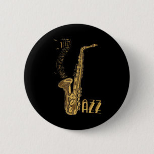 Bóton Redondo 5.08cm Jazz Music Jazz Amantes de Jazz Fansaxophone