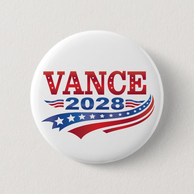 Bóton Redondo 5.08cm JD Vance Presidente 2028 (Frente)