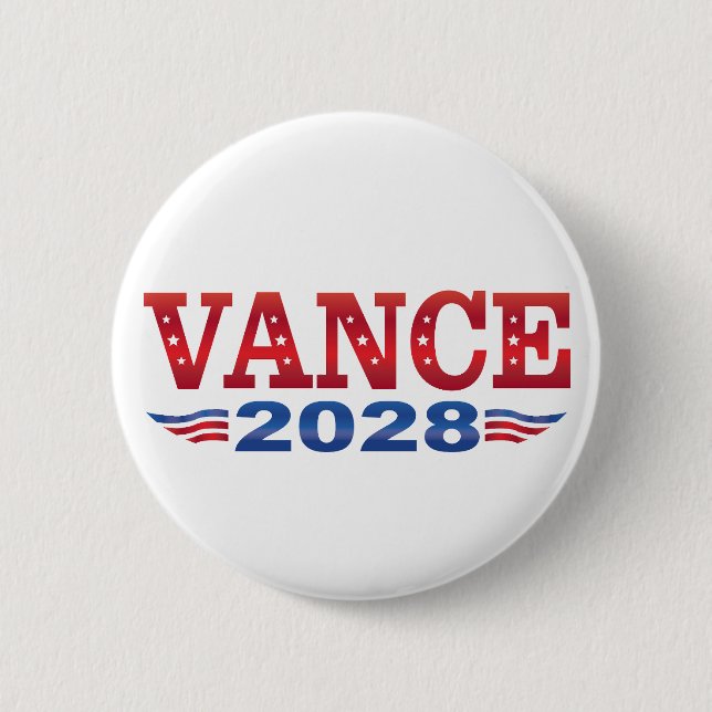 Bóton Redondo 5.08cm JD Vance Presidente 2028 (bs) (Frente)