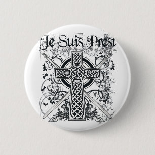 Bóton Redondo 5.08cm Je Suis Prest Fraser Family Motto