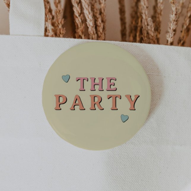 Bóton Redondo 5.08cm JEAN Retro 70 do Partido Bachelorette Group (Criador carregado)