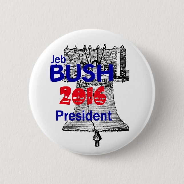 Bóton Redondo 5.08cm Jeb Bush 2016 (Frente)