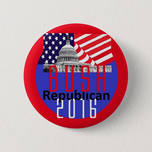 Bóton Redondo 5.08cm Jeb Bush 2016 (Frente)