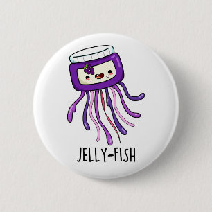 Bóton Redondo 5.08cm Jelly Jar Pun Engraçado Jelly