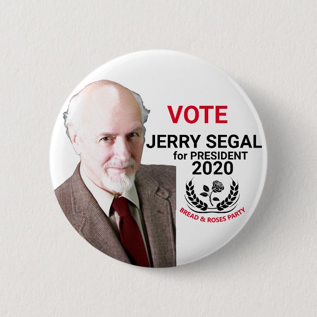 Bóton Redondo 5.08cm Jerry Segal para o Presidente 2020 (Frente)
