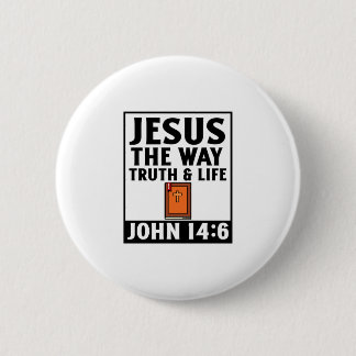 Bóton Redondo 5.08cm Jesus, como a verdade e a vida fé cristã aliviam
