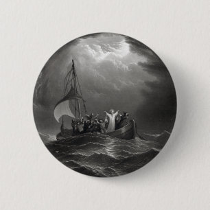 Bóton Redondo 5.08cm Jesus Cristo Inclina o Tempest