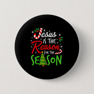Bóton Redondo 5.08cm Jesus É a Razão da Temporada Fé Cristã