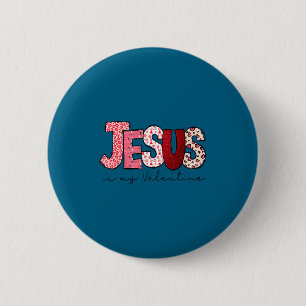 Bóton Redondo 5.08cm Jesus É Meu Namorado Fé Cristã Religiosa Va