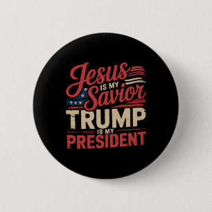 Bóton Redondo 5.08cm Jesus é meu salvador é meu presidente bíblico