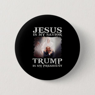 Bóton Redondo 5.08cm Jesus é o meu salvador é o meu presidente