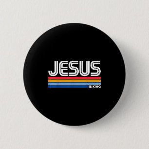 Bóton Redondo 5.08cm Jesus É Rei Cruz Cristã Deus Fé Bíblia Religião