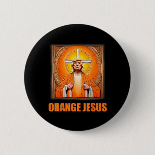 Bóton Redondo 5.08cm Jesus Funny Trump 1