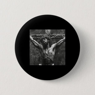 Bóton Redondo 5.08cm Jesus Negro, Cristianismo, Igreja, Cristo, Jesus