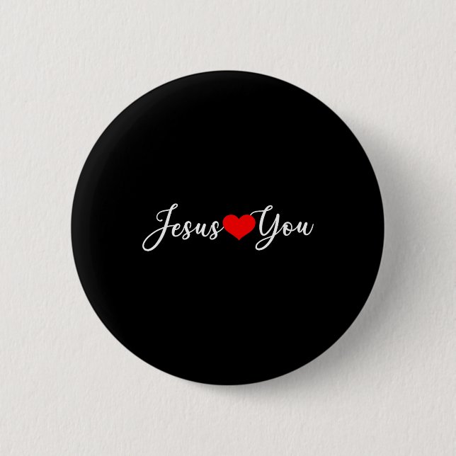 Bóton Redondo 5.08cm Jesus te ama - Cristão (Frente)