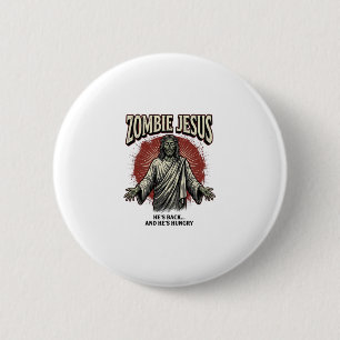 Bóton Redondo 5.08cm Jesus Zumbi Gravura Antiga Design de Camiseta Engr
