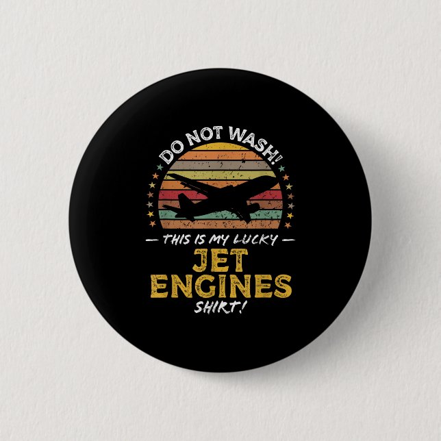 Bóton Redondo 5.08cm Jet Engines Aviões Funny Cote Gráfico (Frente)