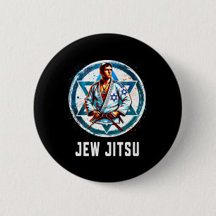 Bóton Redondo 5.08cm Jew Jitsu Karate Funny Hanukkah Jiu Jitsu Martial