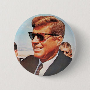 Bóton Redondo 5.08cm JFK em cor viva