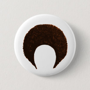 Bóton Redondo 5.08cm jGibney alaranjado do Afro os presentes de Zazzle