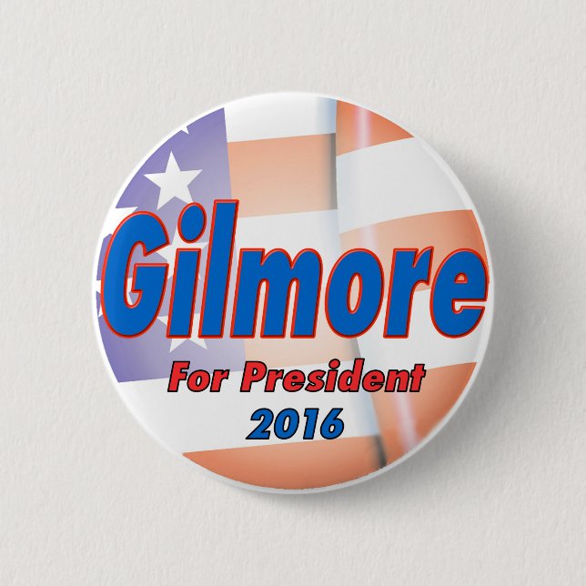 Bóton Redondo 5.08cm Jim Gilmore para o presidente em 2016 (Frente)