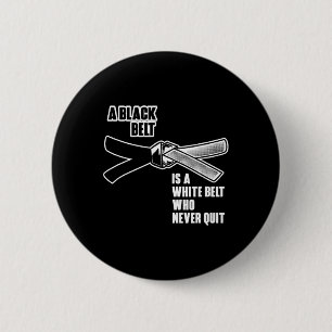 Bóton Redondo 5.08cm Jiu Jitsu Black Belt Mma Karate Brasil Bjj Trai