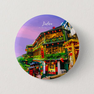 Bóton Redondo 5.08cm Jiufen, Taiwan - Antiga Casa de Chá