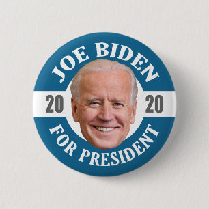 Bóton Redondo 5.08cm Joe Biden 2020 para Presidente Photo Floating Head