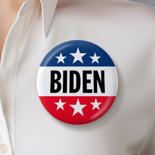 Bóton Redondo 5.08cm Joe Biden 2024 - Estrelas Simples Podem Mudar De C