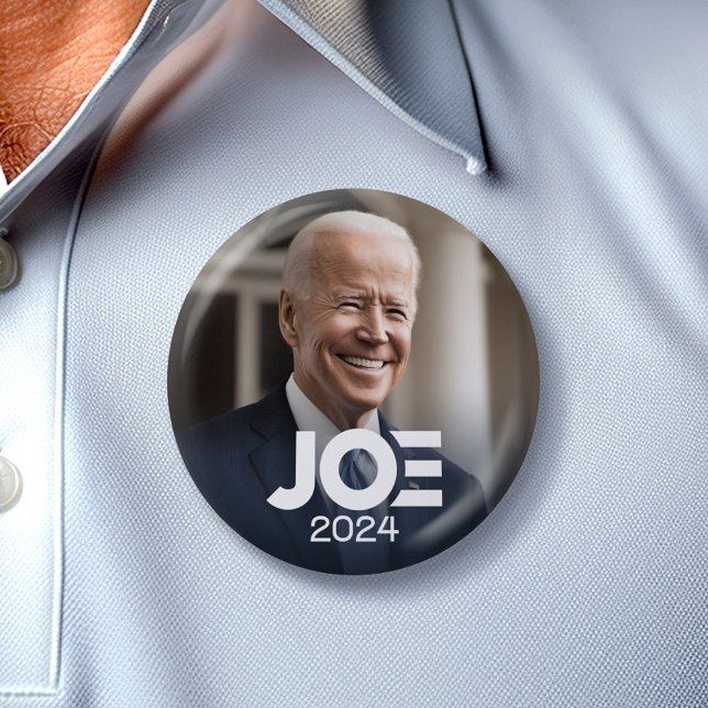 Bóton Redondo 5.08cm Joe Biden 2024 para Presidente Foto (Joe 2024)