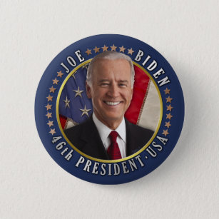 Bóton Redondo 5.08cm Joe Biden 46º Presidente dos EUA Foto comemorativa