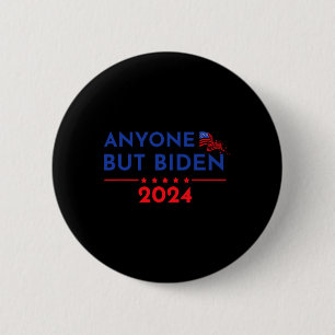 Bóton Redondo 5.08cm Joe Biden Anyone Exceto Biden 2024 Trump 1