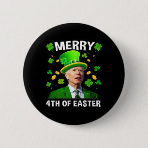 Bóton Redondo 5.08cm Joe Biden engraçado Dia de São Patrício Alegre 4 d