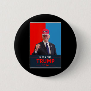 Bóton Redondo 5.08cm Joe Biden engraçado para a eleição de Trump 2024 U