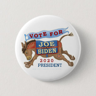 Bóton Redondo 5.08cm Joe Biden para o asno 2020 do presidente Democrata
