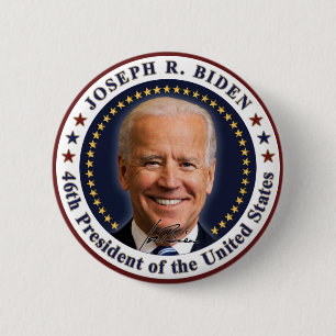 Bóton Redondo 5.08cm Joe Biden Presidente Dia de Inauguração Lembrança