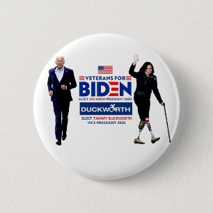 Bóton Redondo 5.08cm Joe Biden/ Tammy Duckworth 2020
