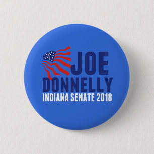 Bóton Redondo 5.08cm Joe Donnelly para o Senado 2018 de Indiana