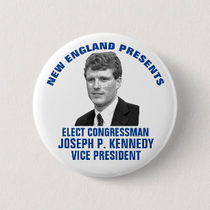 Bóton Redondo 5.08cm Joe Kennedy para o vice-presidente