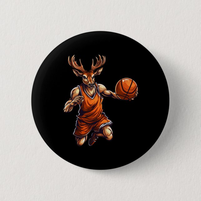 Bóton Redondo 5.08cm Jogador de basquetebol Hirsch (Frente)