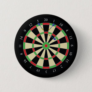 Bóton Redondo 5.08cm Jogador de Dardos Vencedor Treble Top 180 Alvo de 