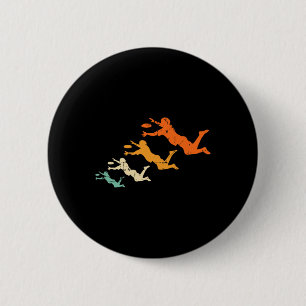Bóton Redondo 5.08cm Jogador de Frisbee Ultimate Retrô Disco Vintage Ul