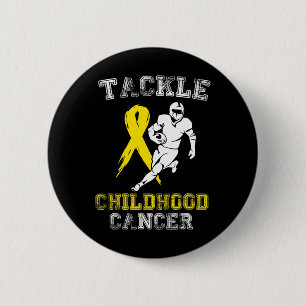 Bóton Redondo 5.08cm Jogador de futebol discute a consciência do Cancer
