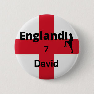 Bóton Redondo 5.08cm Jogador de futebol inglês personalizável
