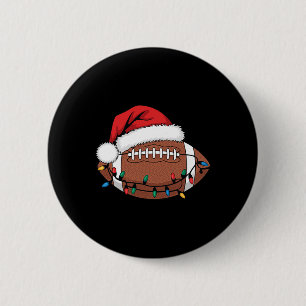 Bóton Redondo 5.08cm Jogador de Futebol Natal Luzes Xmas Papai Noel Esp