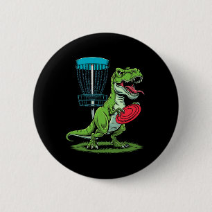 Bóton Redondo 5.08cm Jogador de Golfe de Disco Dinosauro Engraçado T-re