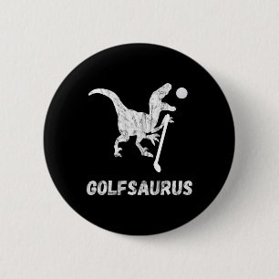 Bóton Redondo 5.08cm Jogador de golfe miniatura engraçado Golf Dinosaur