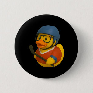 Bóton Redondo 5.08cm Jogador de Hóquei no Gelo Pato de Borracha Ducky D