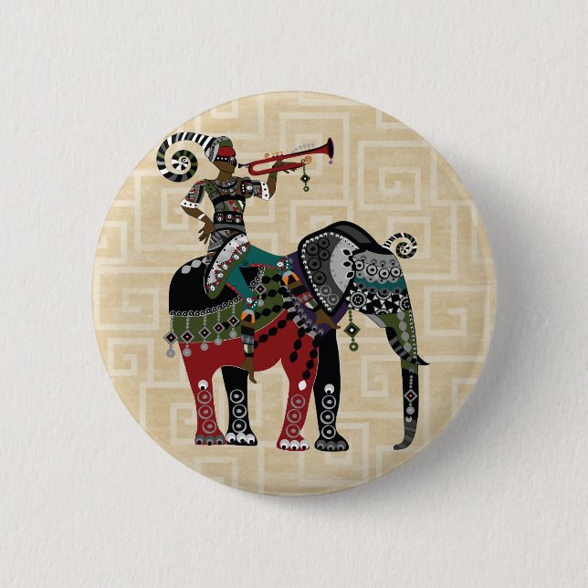 Bóton Redondo 5.08cm Jogador de trombeta (Frente)